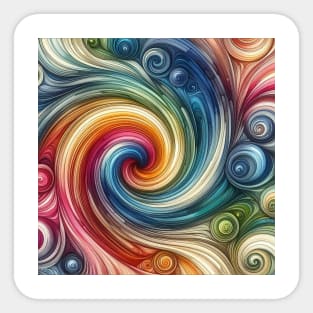 Psychedelic looking abstract illustration of Swirls Sticker